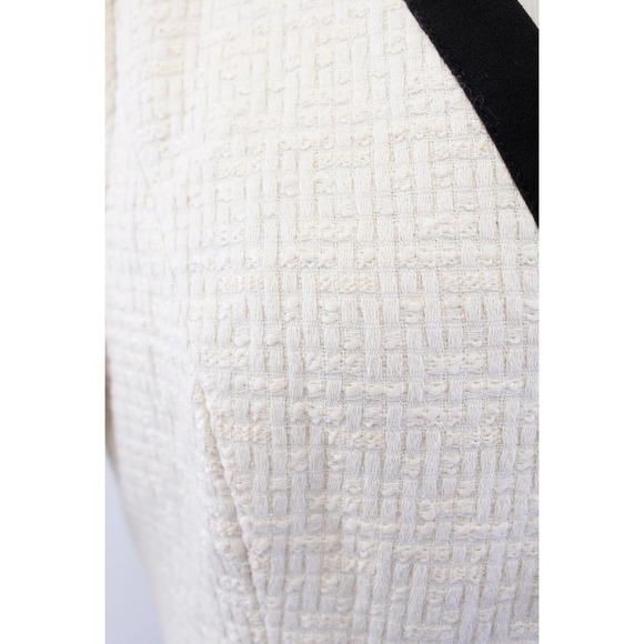 Gal Meets Glam Whitney Ivory Textured Boucle Tweed Fit and Flare Dress SIze 8 - Picture 8 of 11